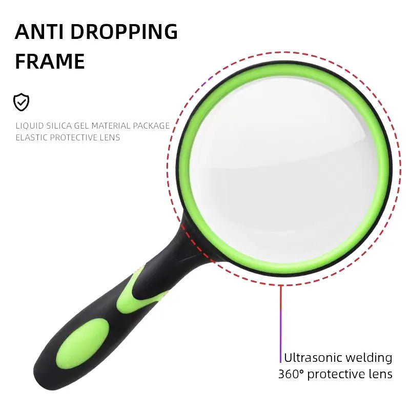 10X Handheld Magnifying Glass 50mm Reading Magnifier