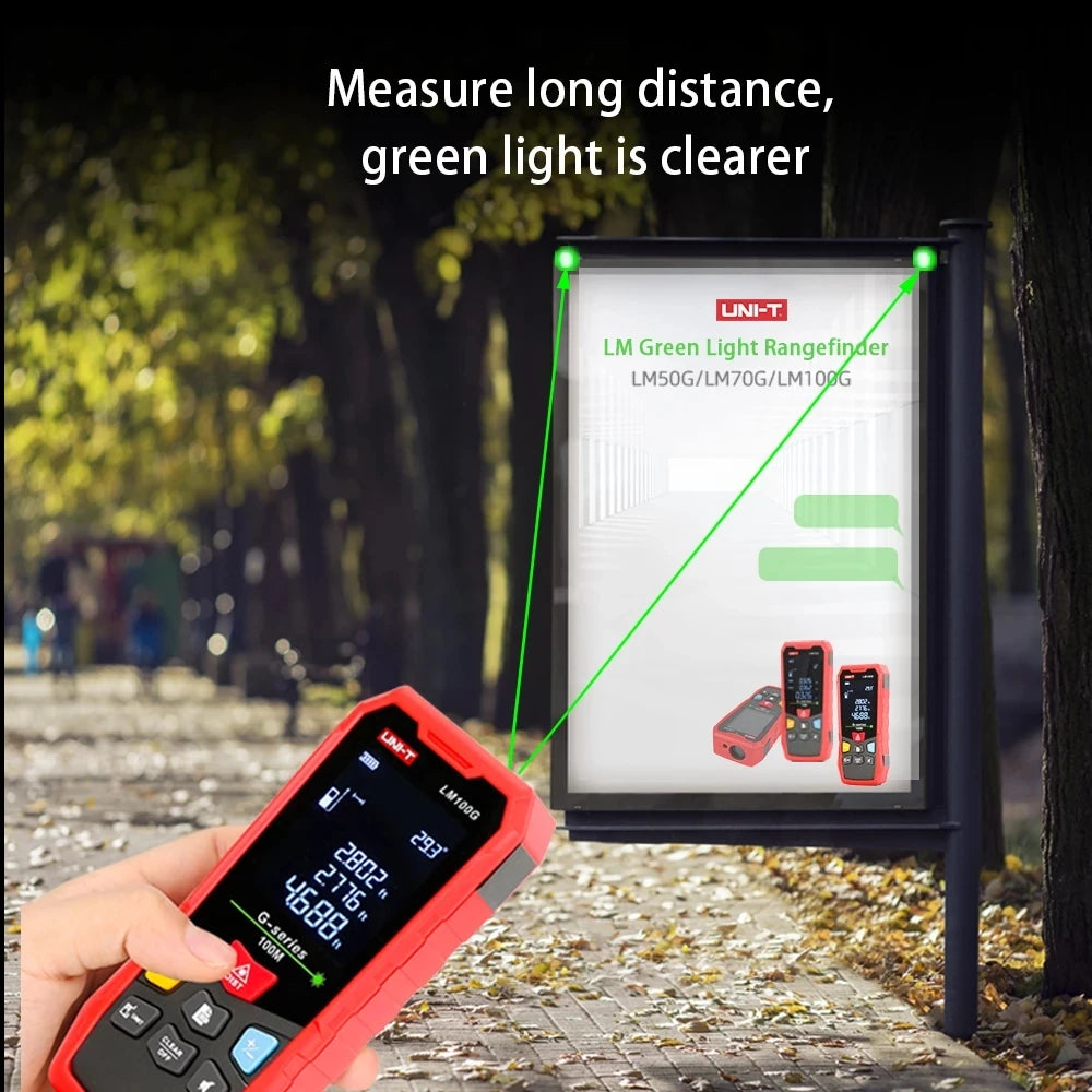 LM50G Handheld Green Laser Rangefinder Indoor and Outdoor Universal Measuring Electronic Ruler 50m 70m 100m