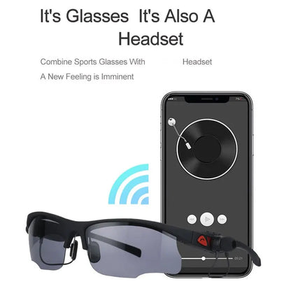 Smart Glasses Headset Wireless Headphones Bluetooth Sunglasses Outdoor Sport Earphone Calling Music Anti-Blue Eyeglasses