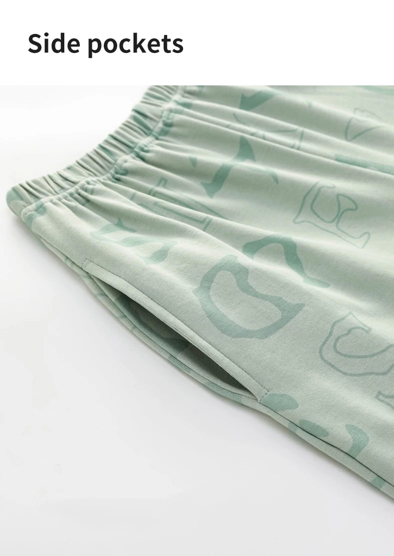 Women’s Winter 100% Cotton Pajama Set – Loose Fit, Turn-Down Collar, Long Sleeves, Cute Pink