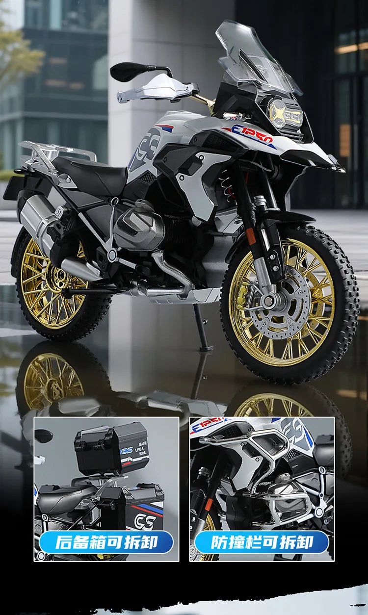 Diecast R1250 GS Adventure Motorcycle Model 1 to 10 Scale