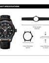 Watches Simple Fashion Waterproof PU Strap Luminous Date Week Male Quartz Wristwatch Relogio Masculino