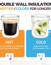 220/300/400ml Double Wall Glass Espresso Cups Clear Coffee Mug With Handle For Hot Cold Beverage Milk Juice Drinkware Set