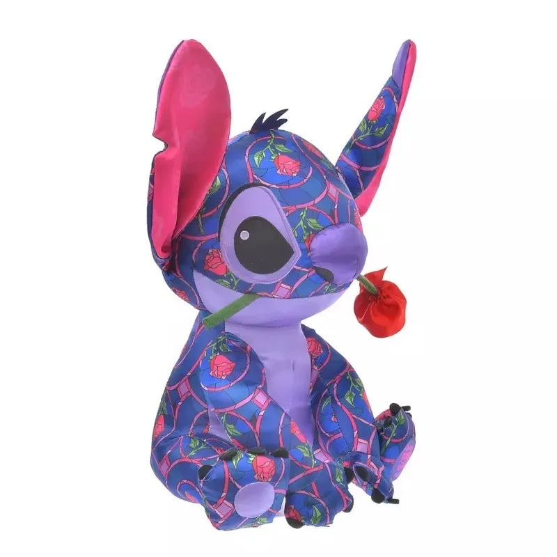 Cartoon Lilo & Stitch 2024 Limited Edition Stitch Rose Doll Plush Toy Kawaii Comfort Doll Birthday Gift for Girls Genuine Disney