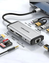 USB C HUB Type C to USB 3.0 Dock Station USB C HDMI RJ45 4K for MacBook Pro Air Accessories Type C 3.1 Splitter USB HUB