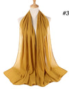 Muslim Chiffon Hijab Women Bubble Chiffon Scarf For Women Ladies Veil Muslim Islam Solid Color Malaysia Wrap Scarves