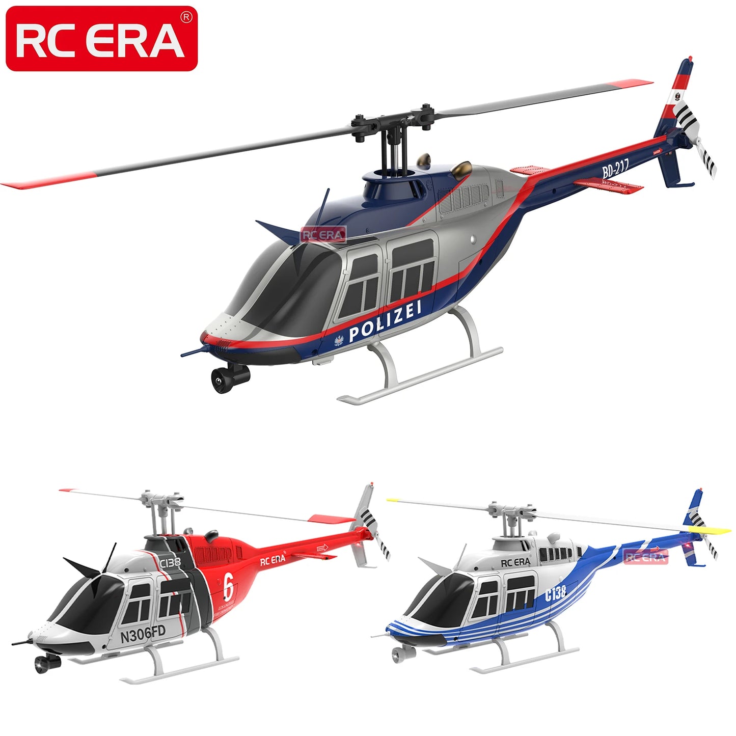 RC ERA C184 Mini MD500 100 Size Gyro Stabilized Helicopter with Optical Flow Sensor 4CH RC Aircraft for Adults
