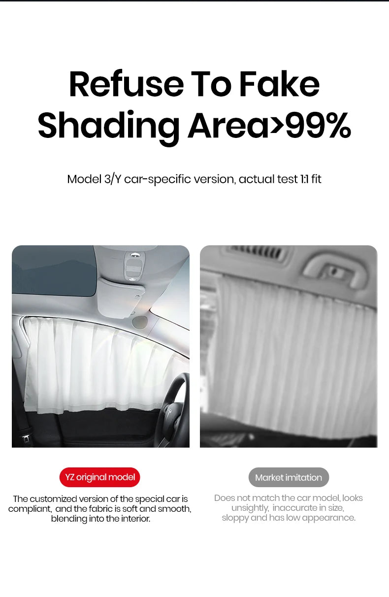 Ice Crystal Side Window Privacy Sunshade Set for Tesla Model 3 Y YL Highland Front and Rear Windshield Cover