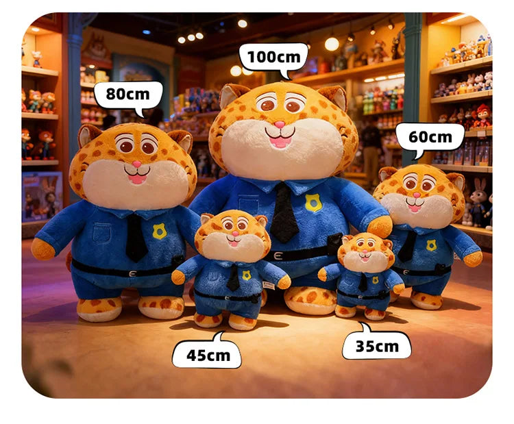 Hot 60cm Cute Kawaii Clawhauser Plush Toy Zootopia Stuffed Doll Soft Pillow Kids Birthday Xmas Gift Soft Animal Doll Play