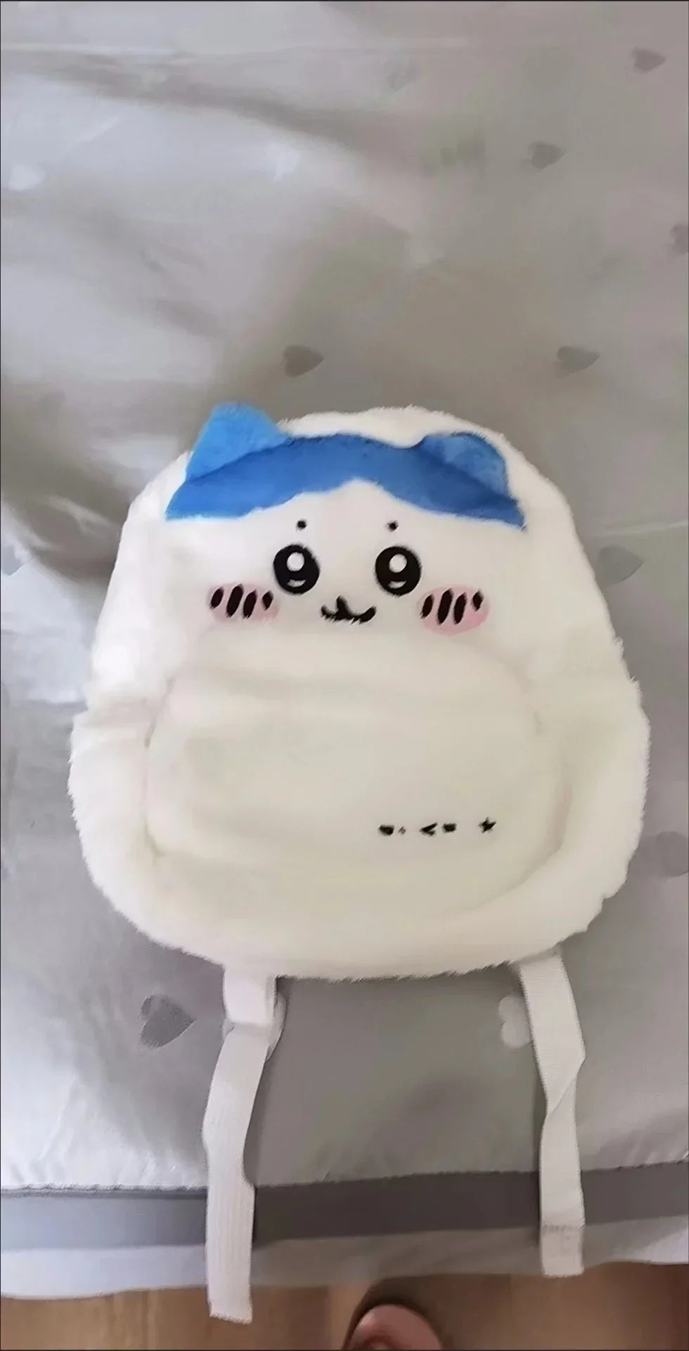 Cute Plush Embroidery Backpack Large Capacity Casual Shoulder Bag