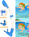 Kids Snorkel Mask 3 Windows Panoramic Wide View HD Three-Lens Adjustable Scuba Snorkeling Swimming Diving For Kids and Youth