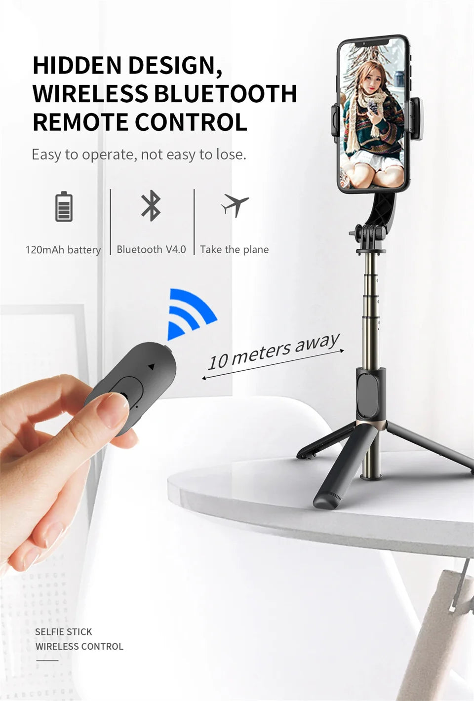 Handheld Gimbal Stabilisateur Estabilizador Selfie Stick Smartphone Action Kameralar Bluetooth Tripod For Live Broadcast