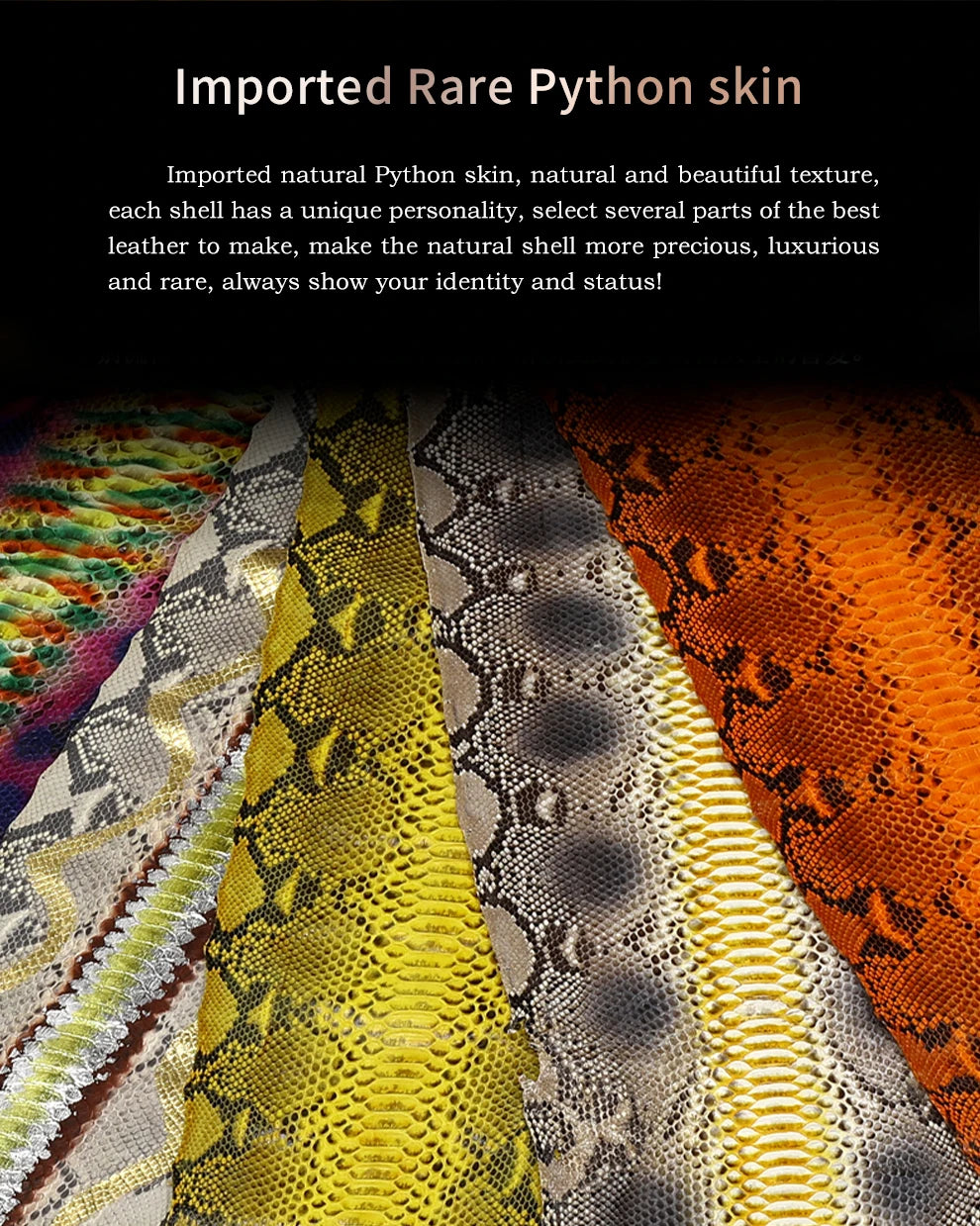 100% Genuine Python Leather Phone Cover Case For iPhone 16 15 14 Pro Max Plus 15Pro 14Pro 16Pro 16Plus Max Luxury