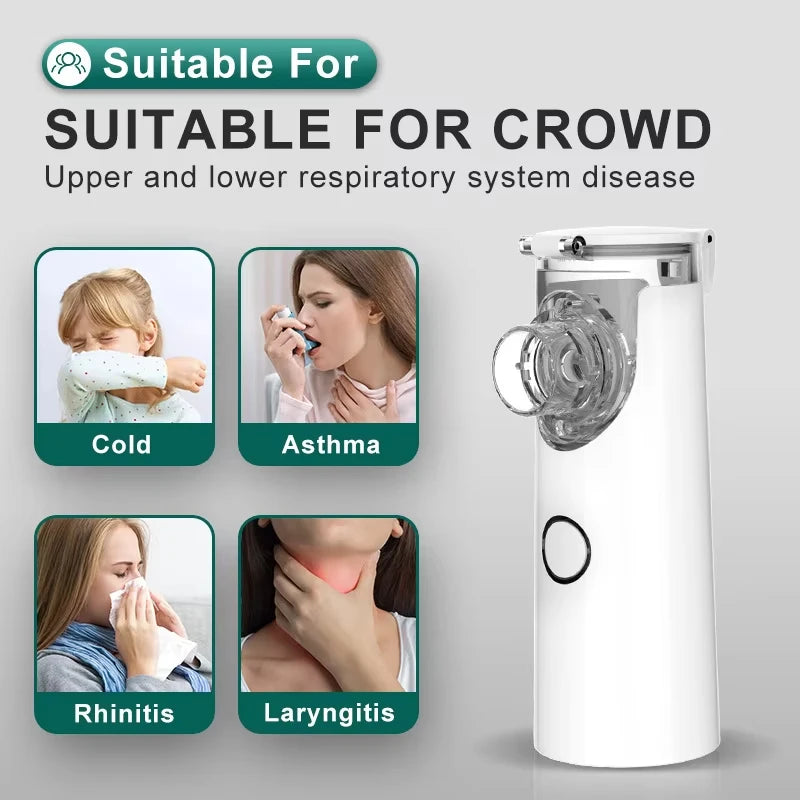 Medical Equipment Handheld Portable Nebulizer Silent Ultrasonicinalador Nebulizador  Inhaler Aerosol Atomizer Health Care