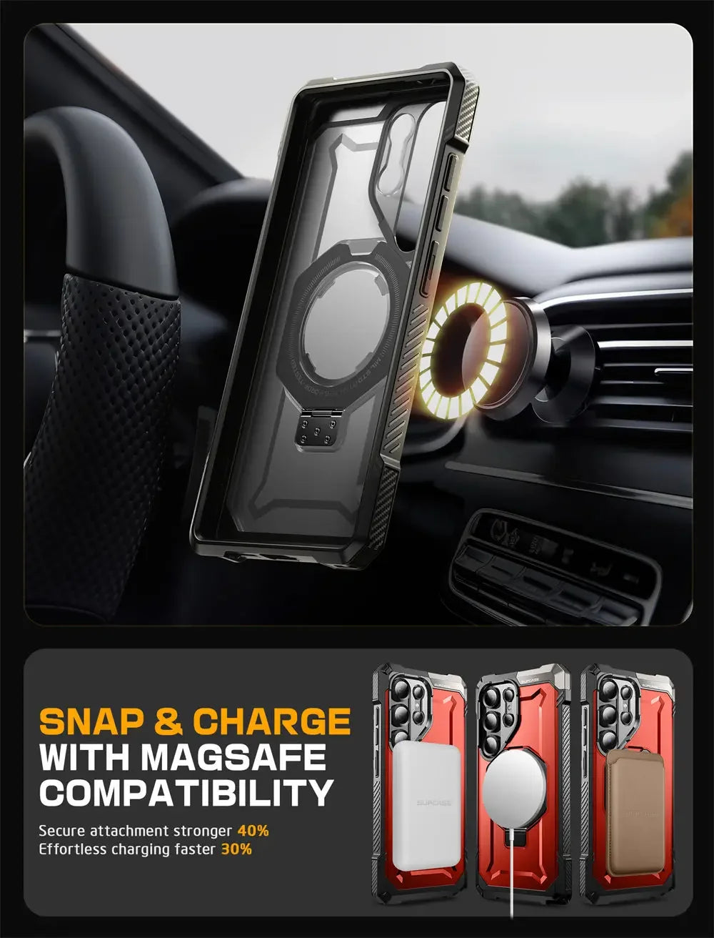 For Samsung Galaxy S25 Ultra Case 6.9" 2025 SUPCASE UB Grip Anti-Scratch Heavy Duty Rugged  Phone Case with Kickstand