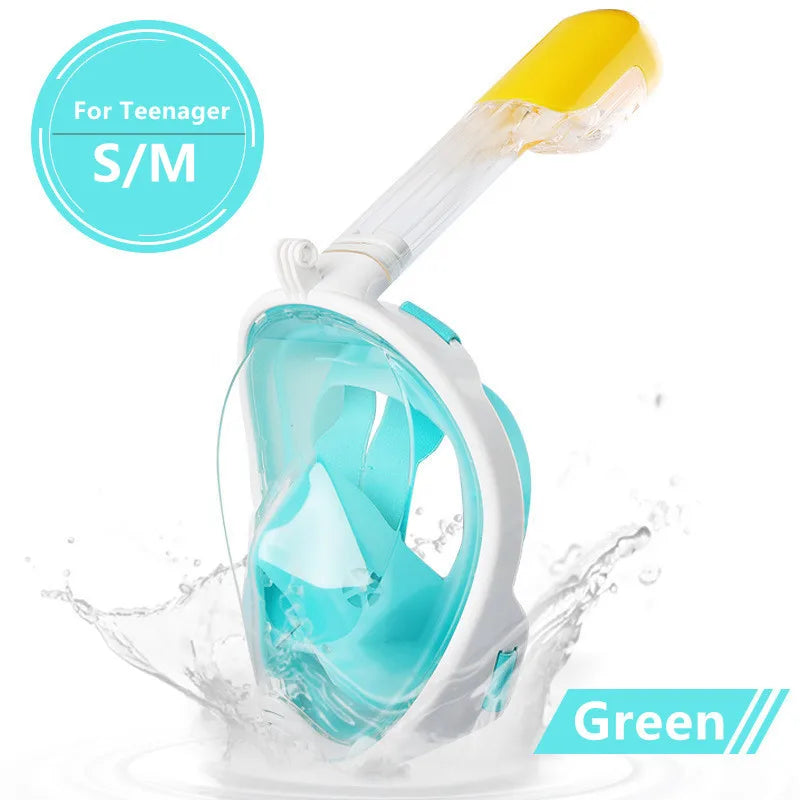 Underwater Scuba Anti Fog Full Face Diving Mask Snorkeling Respiratory Masks Safe Waterproof Swimming Equipment for Adult