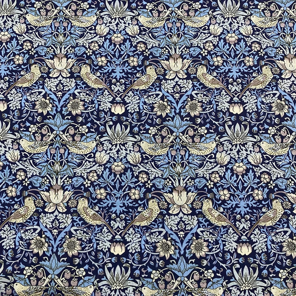 William Morris 80S Liberty Strawberry thief 100%Cotton tana lawn Poplin Fabric Digital Printing Diy Handmade Dresses Shirt Cloth