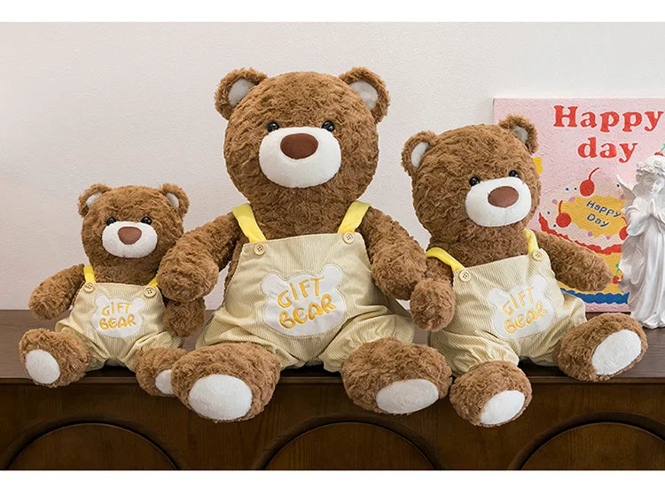 Kawaii Plush Teddy Bear Sitting Posture Stuffed Doll Soft Cute Cuddly Toy for Kids Birthday Xmas Gift Large Small Size Wholesale