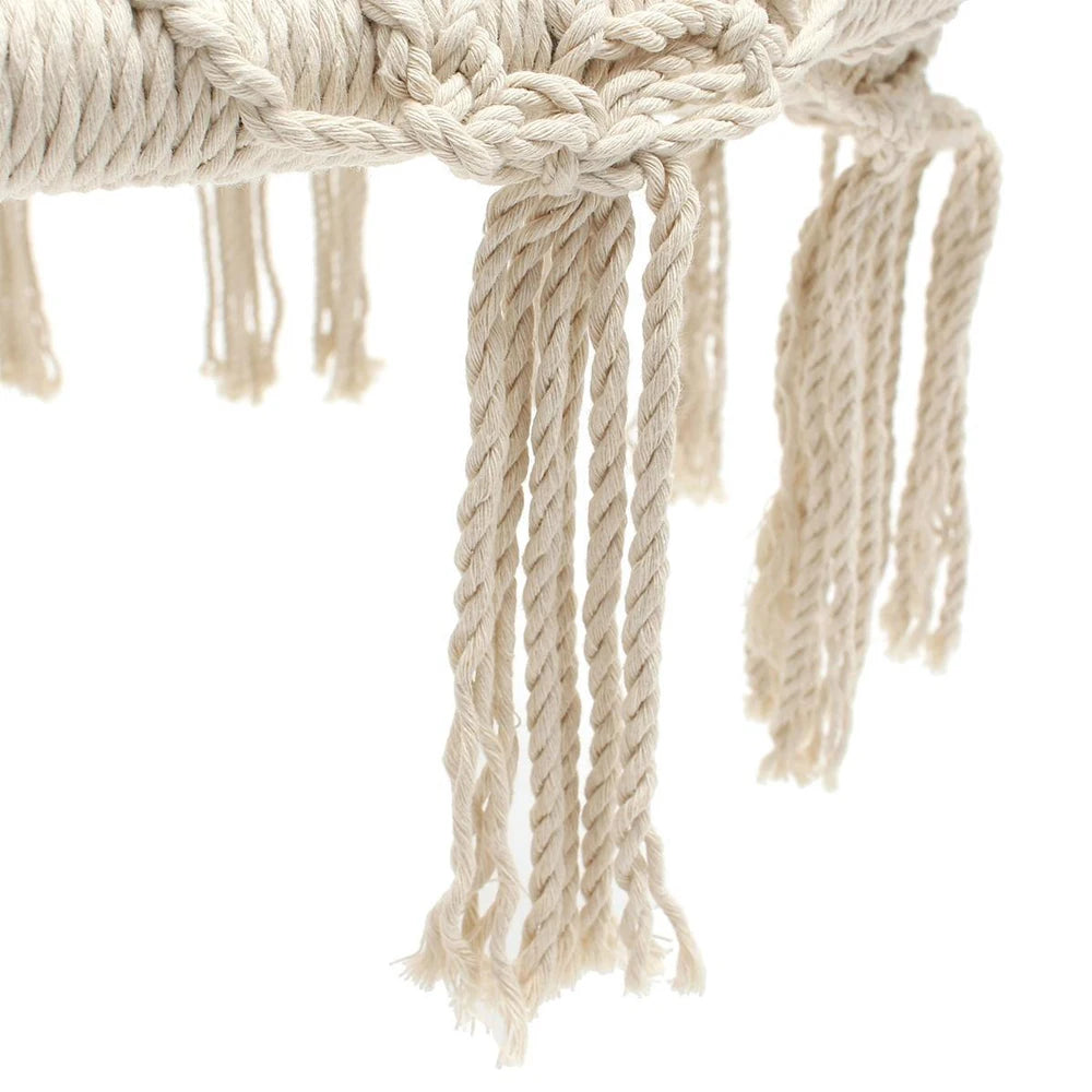 Nordic Style Hammock Chair Tassels Dreamy Round Hanging Chair Cotton Rope Macrame Swing Chairs