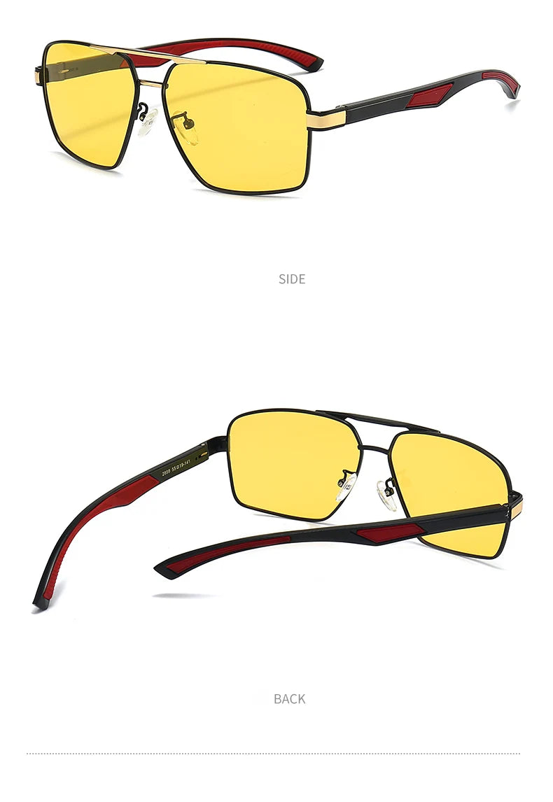 Photochromic Polarized Night Vision Driving Sunglasses UV400 Yellow Lens Goggles for Men Women