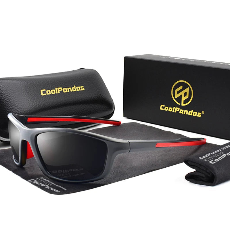 TR90 Polarized Outdoor Sports Sunglasses UV400 Mirror Anti-Glare Driving Glasses for Men Women