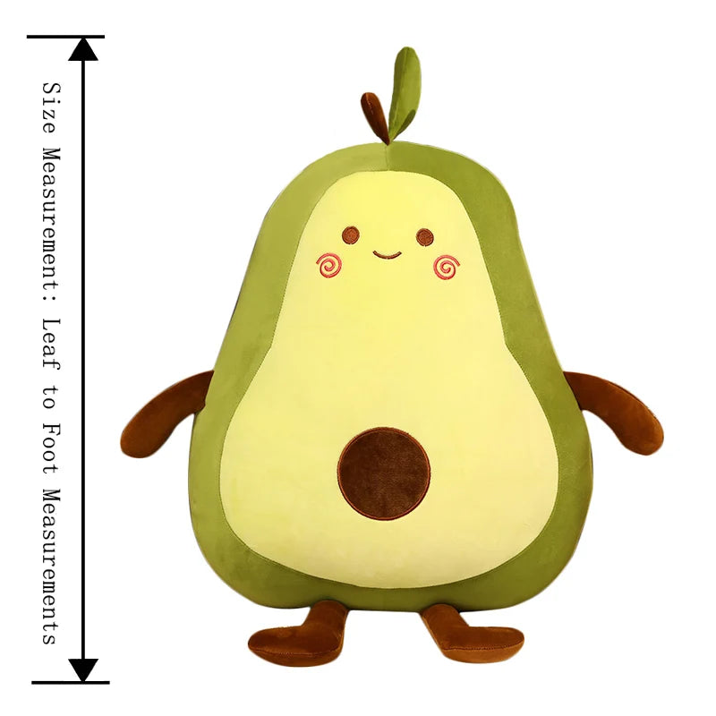 Giant Avocado Plush Soft Stuffed Fruit Pillow
