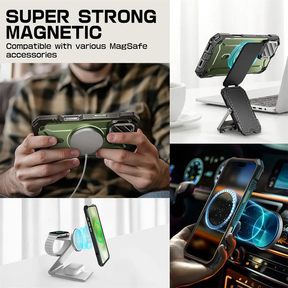For iPhone 16 Pro Case 6.3" 2024 UB Mag XT Heavy Duty Rugged Strong  Phone Case with Camera Cover