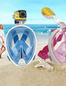 Underwater Snorkeling Full Face  Swimming Mask Set Scuba Diving Respirator Masks Anti Fog Safe Breathing for Adult