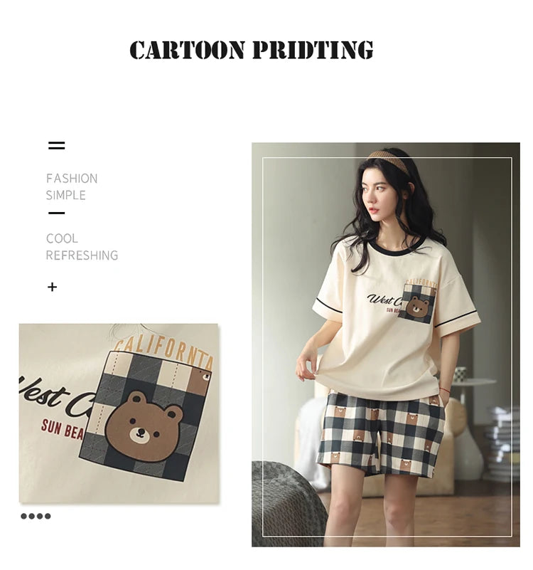 Women’s Winter Corduroy Cotton Pajama Set – Cute, Comfortable, Loose Long Sleeve Loungewear