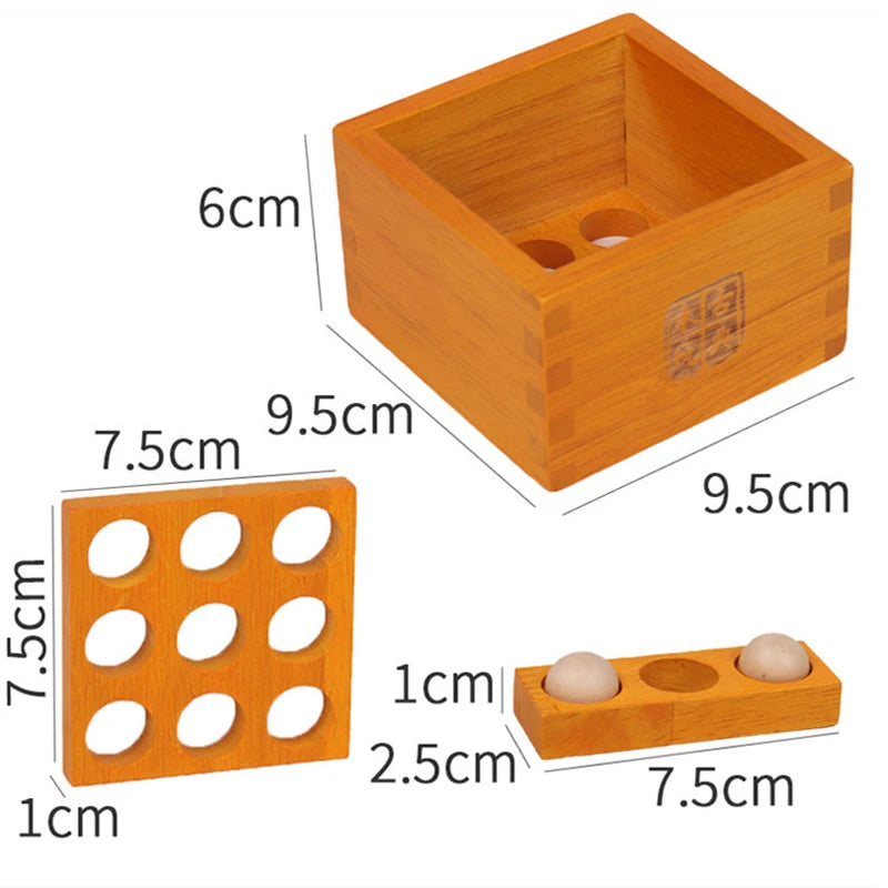 Wooden 3D IQ Puzzle Cube – Brain Teaser