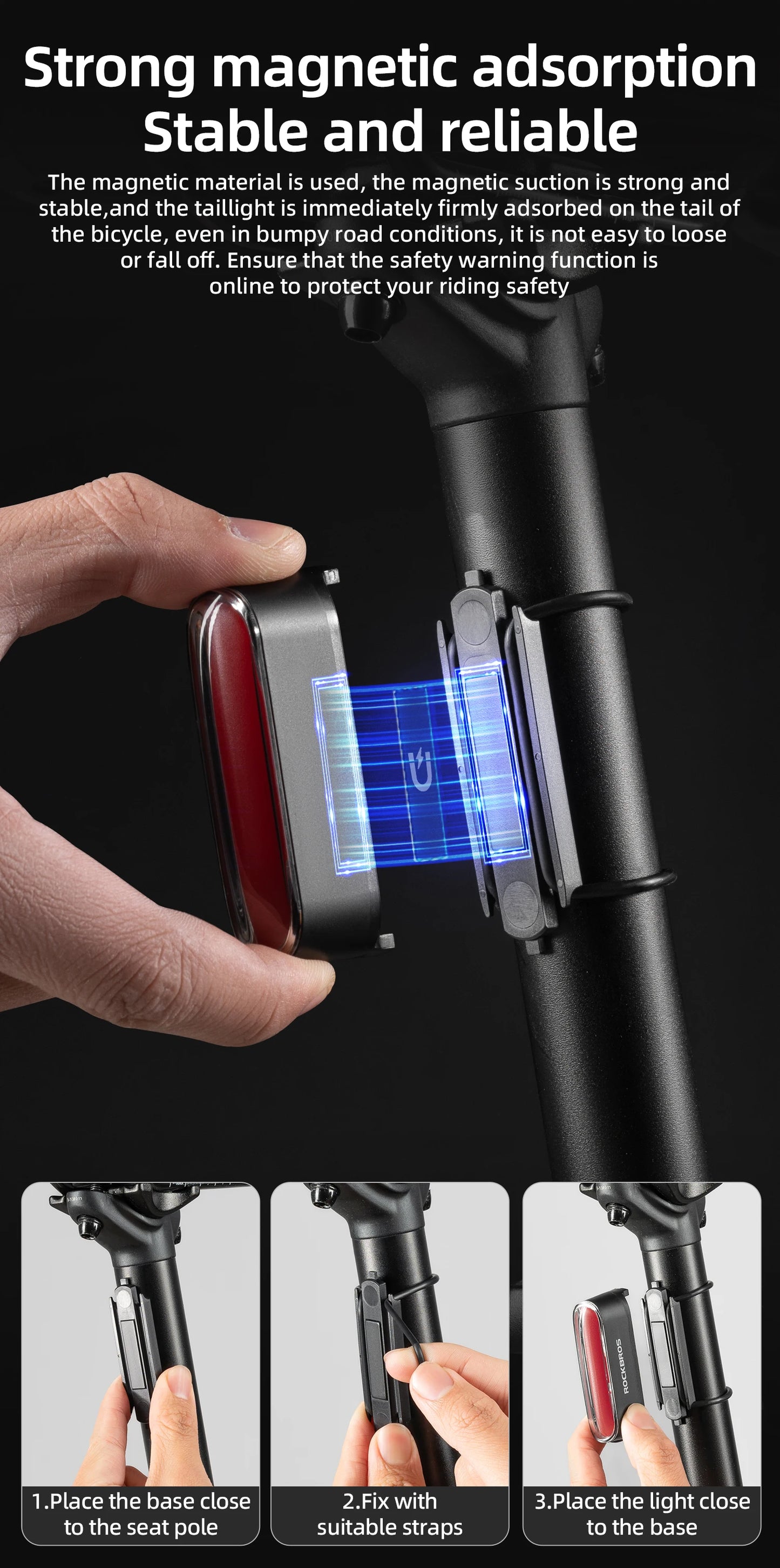 Bicycle Taillight  Install 400mAH Type-C IPX6 Waterproof  Smart Brake Sensing Rear Light MTB Road Cycling Light