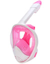 Full Face Snorkel Mask Snorkeling with Camera Mount 180 Degree Panoramic View Anti-Fog Anti-Leak Snorkeling Set for Adult Kids