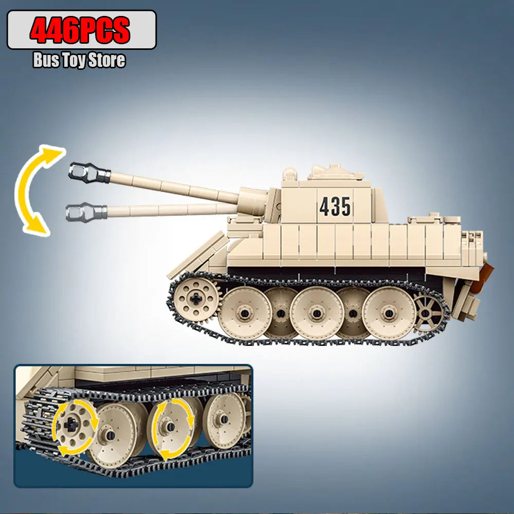 Ww2 Military Tanks Series Tiger  Leopard Heavy TANK BT-7 Light Tank Soldier Building Blocks Bricks Army s  Toys Gifts