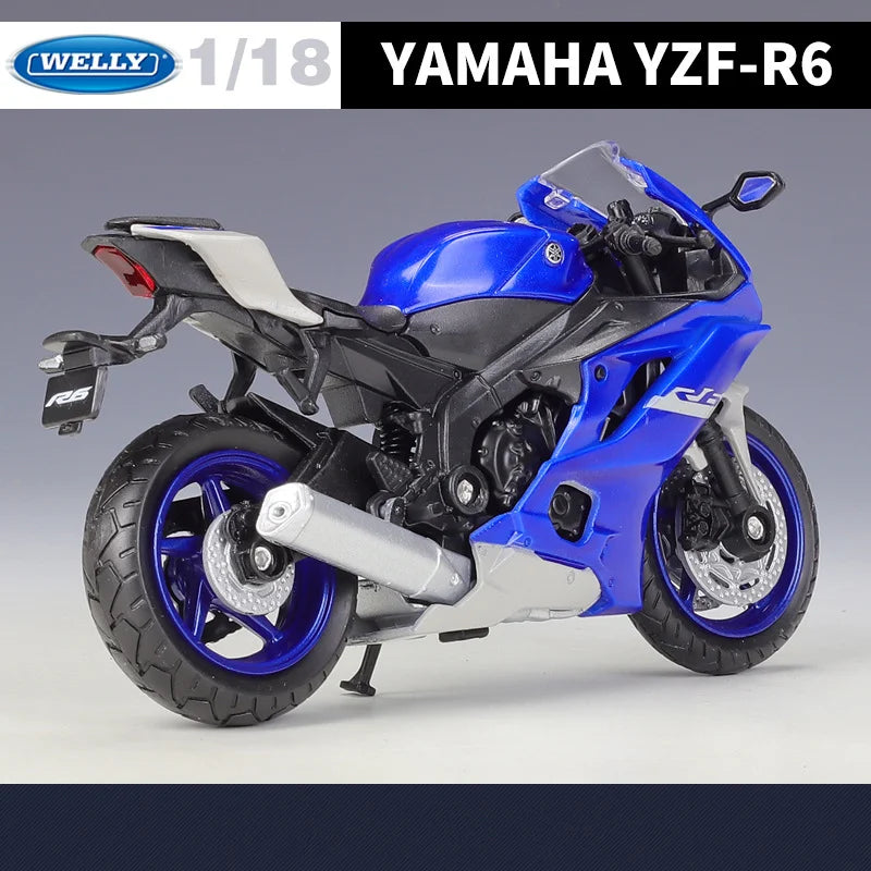 Diecast Yamaha YZF R6 Racing Motorcycle Model 1 to 12 Scale