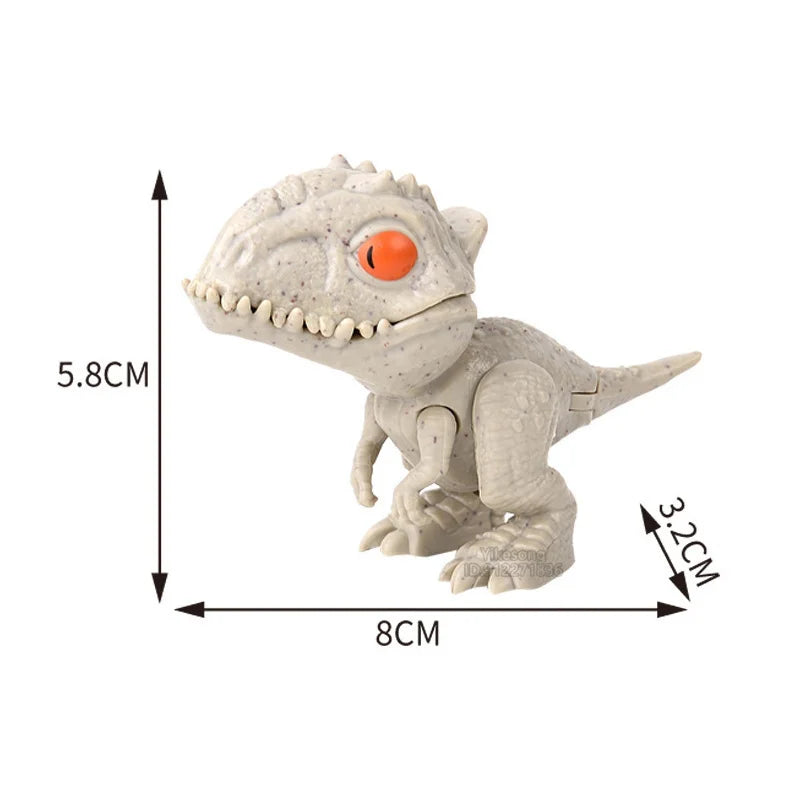 Finger Dinosaur Figure Jurassic Model Dino Park Egg Toy for Children Biting Hand Fidget Tricky Pteranodon Mosasaurus Joints Gift