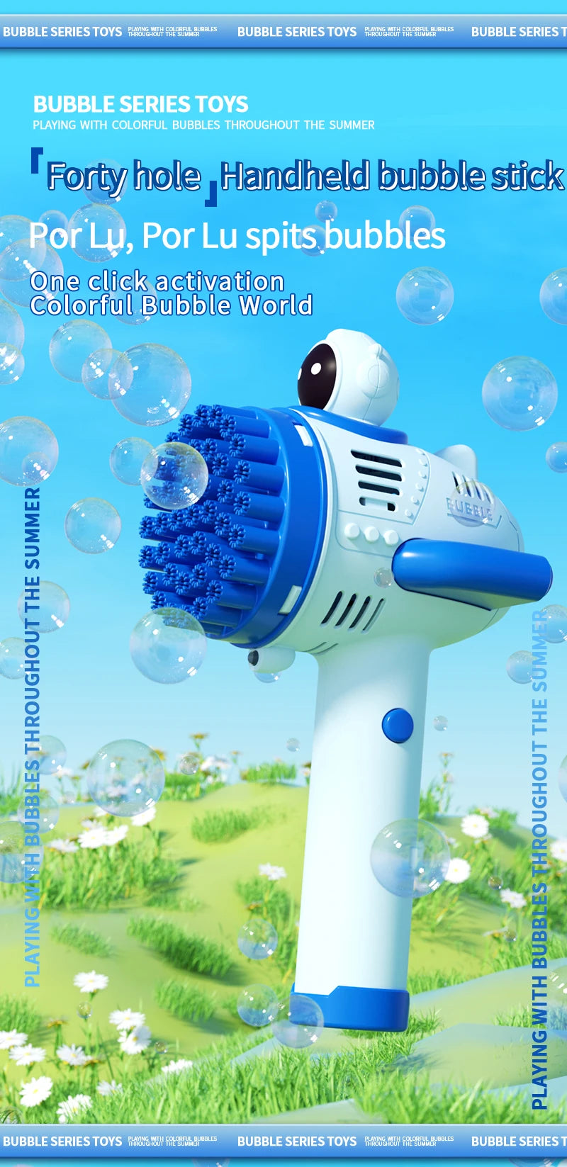 40 hole bubble machine Space bubble wand electric outdoor interactive summer