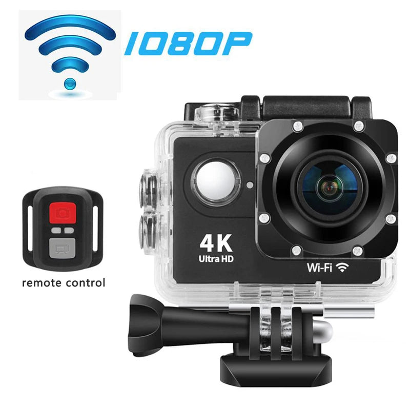 Ultra HD 4K Action Camera with WiFi Remote Control and Waterproof Housing