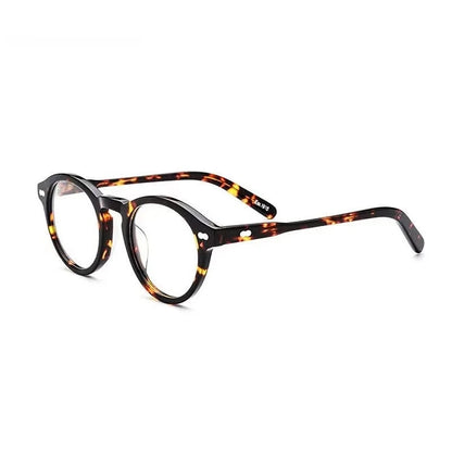 Fashionable Ultra-light Luxury Eyewear Women Acetate Retro Round Optical Prescription Eyeglasses Frame Men Y1916