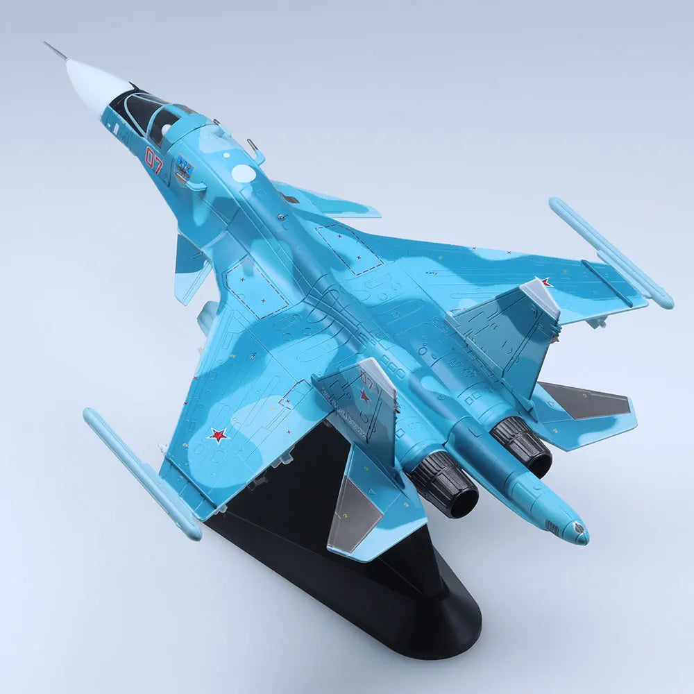 1/100 SU-34 Fullback Alloy Fighter Plane Model