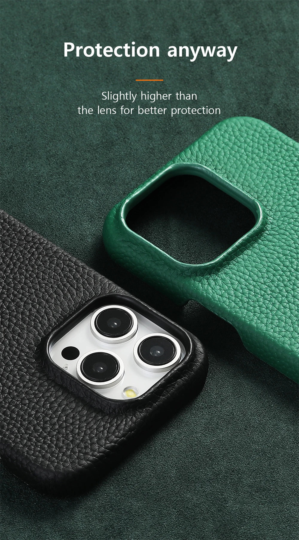 for Magsafe Case for iPhone 15 16 Pro Max Promax 16Pro Natural Cowhide Lychee Leather  Protector Luxury Phone Back Cover