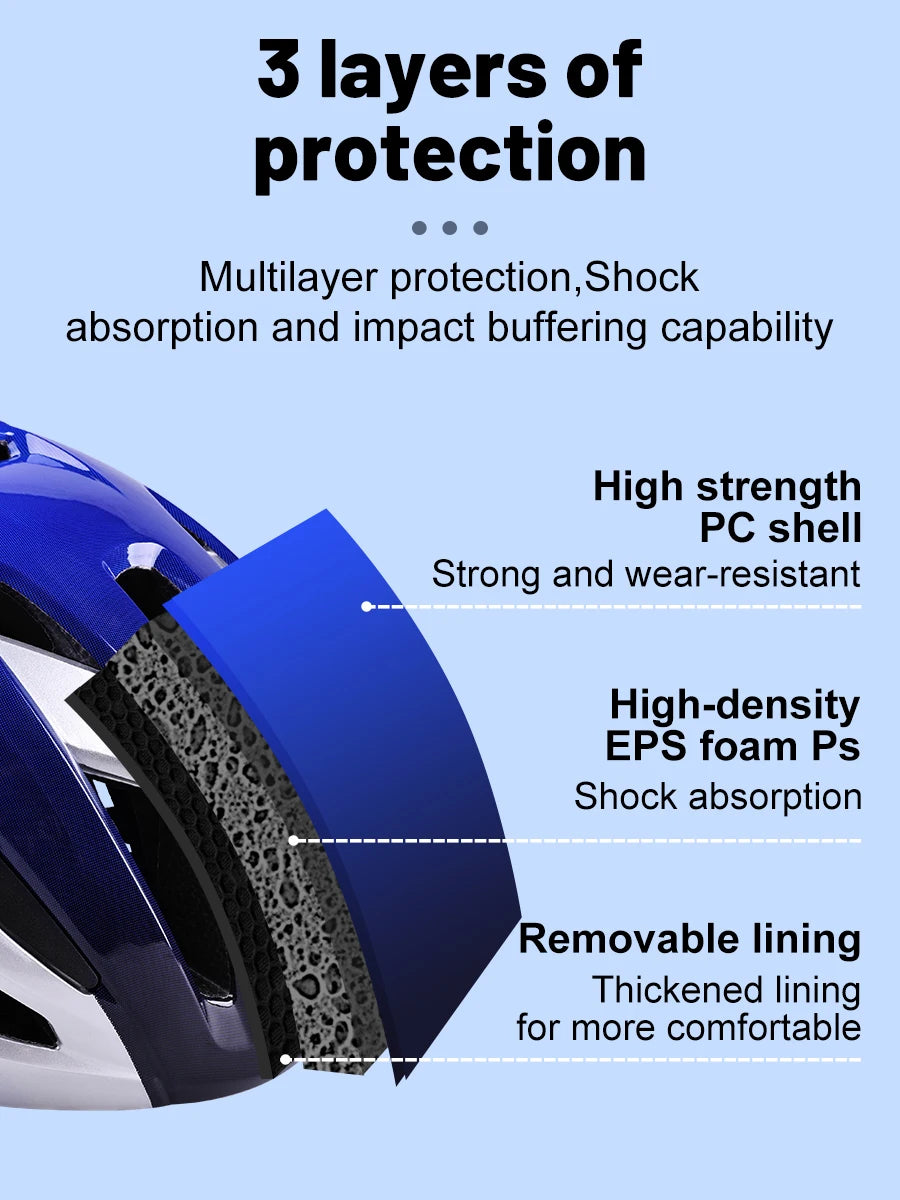Lightweight One Piece Cycling Helmet For MTB And Road Riding