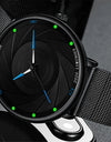 Minimalist Men's Fashion Watches Ultra Thin Stainless Steel Mesh Belt Quartz Wrist Watch Men Casual Leather Clock