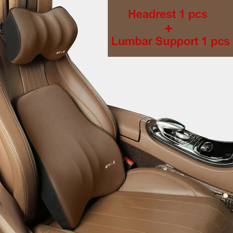Car Lumbar Support Headrest Neck Pillow Support Universal Soft Neck Pillows Cushion Car Memory Foam Lumbar Pillow Back Support