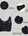 Front Closure Posture Bra Full Coverage Back Support Wireless Comfortable Underwear Push Up Breast Shapewear Tops Female