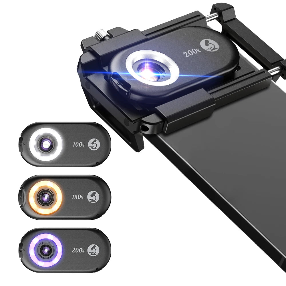 4 in 1 Smartphone Microscope Lens Kit with Universal Clip