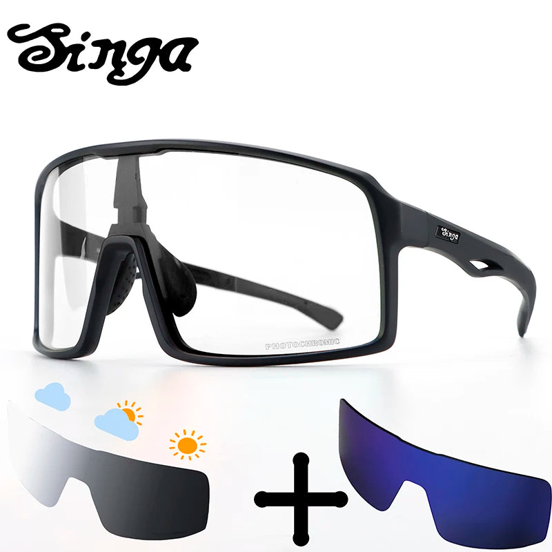Photochromic Cycling Sunglasses UV400 Sports Bike Eyewear