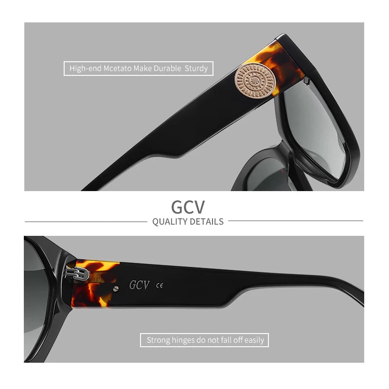 Acetate Appearance Patent Design Women's Butterfly Rectangular Triangle Polarized Sunglasses UV400 Fashion