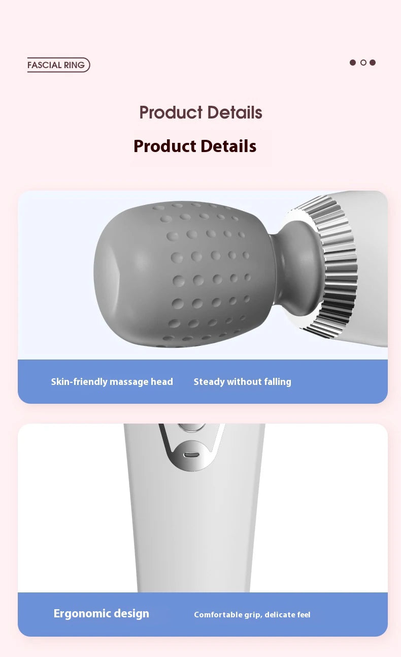 Deep Tissue Massage  USB Rechargeable Portable Full Body Muscle Massage 5-speed Adjustable Fascia  Pink and Black