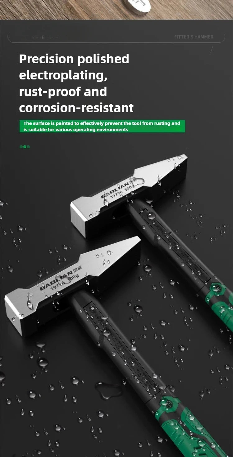 Hardware Tools, Building Decoration, Flat Head Hammer 200g, Plastic Coated Duckbill Hammer, Hammer Head 500g, Fitter Hammer