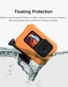 Orange Floaty Case for GoPro Hero 12 11 10 9 Black Camera Accessories Diving Floating Protective Cover for Go Pro 10 9 8
